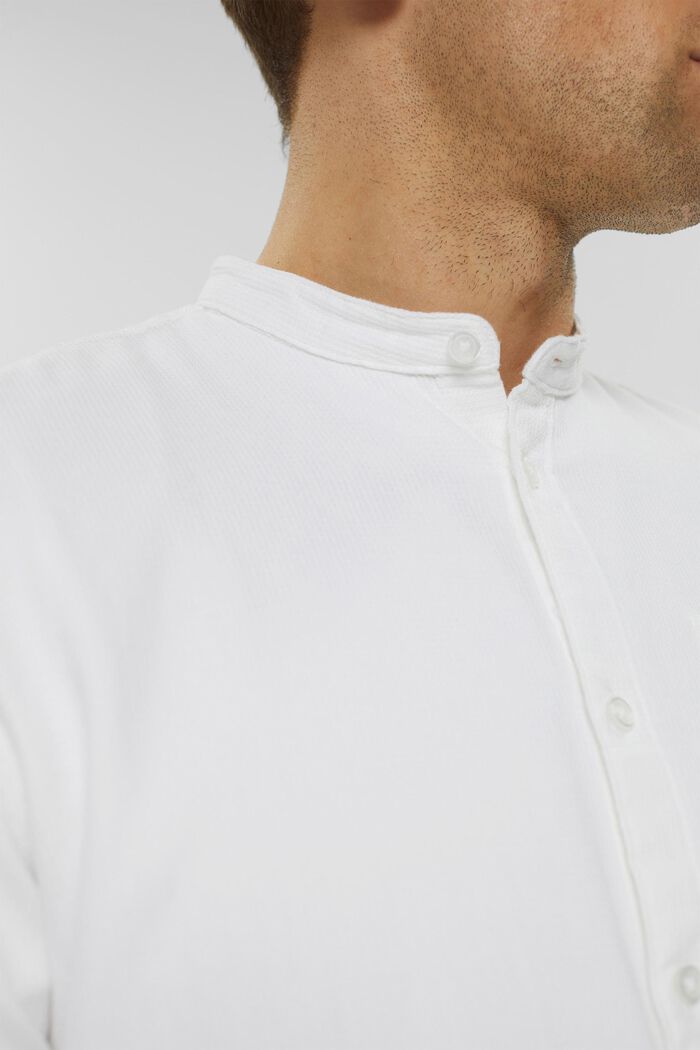 Hemd mit Stegkragen aus Baumwolle, WHITE, detail image number 2