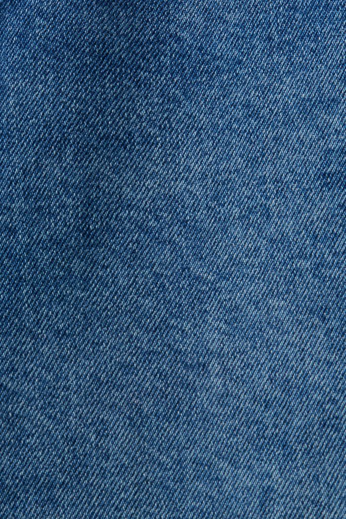 Jeans mit hohem Bund und geradem Bein, BLUE MEDIUM WASHED, detail image number 6