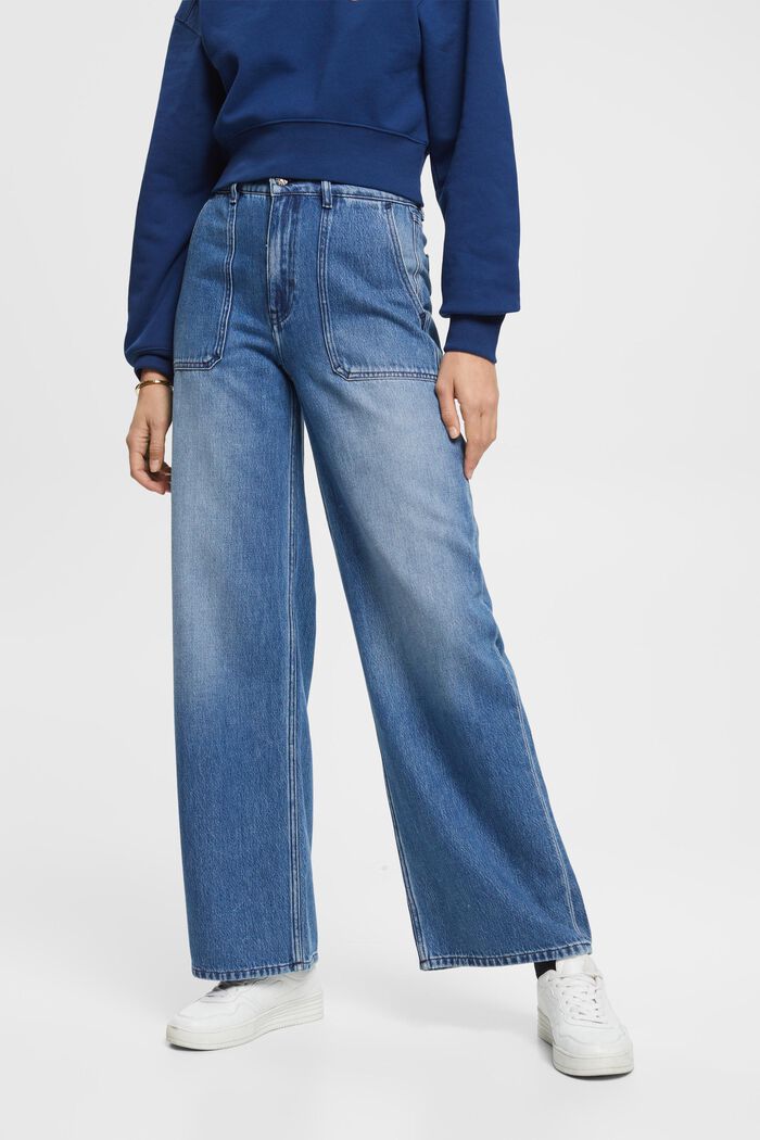 High-Rise-Jeans im Carpenter Fit, BLUE MEDIUM WASHED, detail image number 0