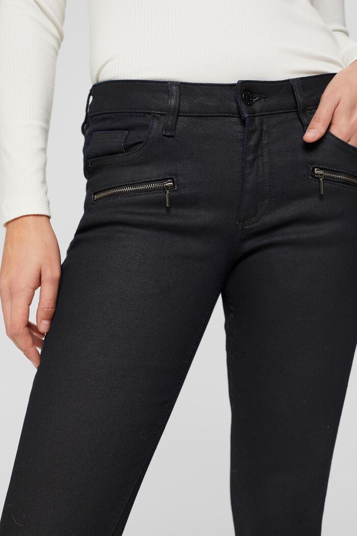 Jeans mit Zipper-Details, Bio-Baumwoll-Mix, BLUE BLACK, detail image number 2
