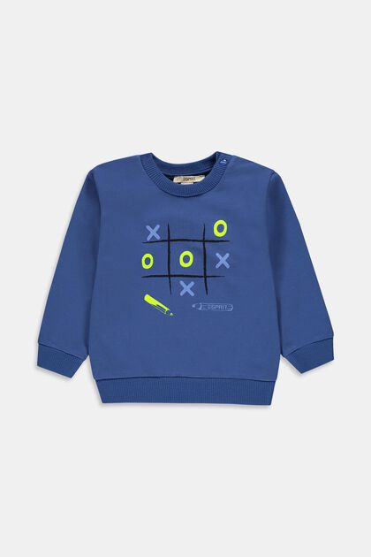 Sweatshirt mit Print, BLUE, overview