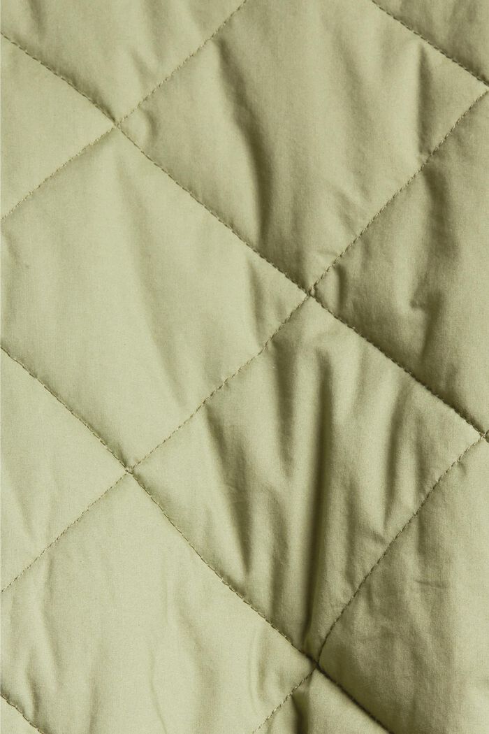 WattierteSteppjacke aus Baumwolle, LIGHT KHAKI, detail image number 4