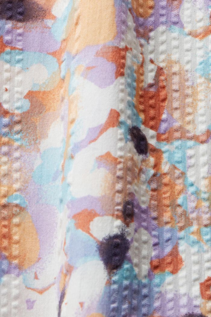 Kleid aus strukturierter Baumwolle, PURPLE, detail image number 4