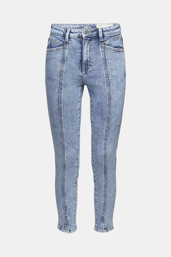 Jeans mit Ziernähten, Organic Cotton, BLUE LIGHT WASHED, detail image number 6