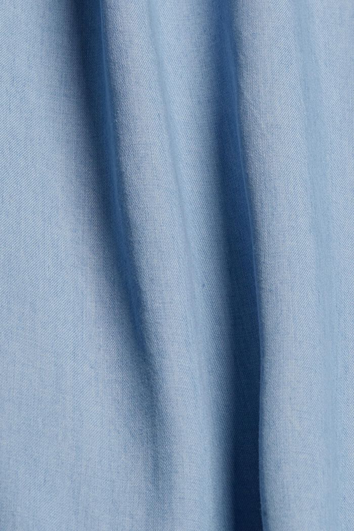 Aus TENCEL™: Jeansbluse mit Stickerei, BLUE LIGHT WASHED, detail image number 4