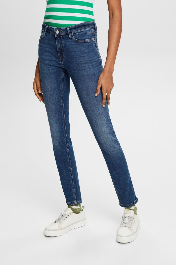 Stretch-Jeans aus Organic Cotton, BLUE MEDIUM WASHED, detail image number 0