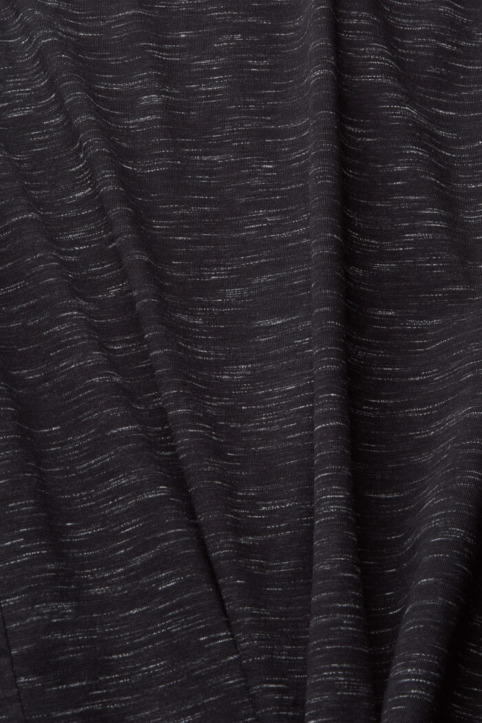 Meliertes Jersey-T-Shirt mit 3D Logo-Print, BLACK, detail image number 5