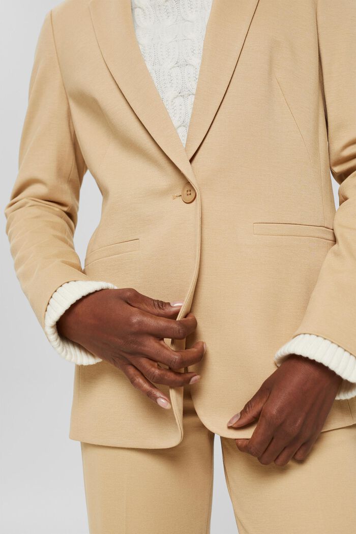 SOFT PUNTO Mix + Match Jersey-Blazer, CAMEL, detail image number 0