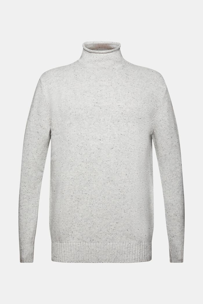Pullover mit Stehkragen aus Wollmix, LIGHT GREY, detail image number 6