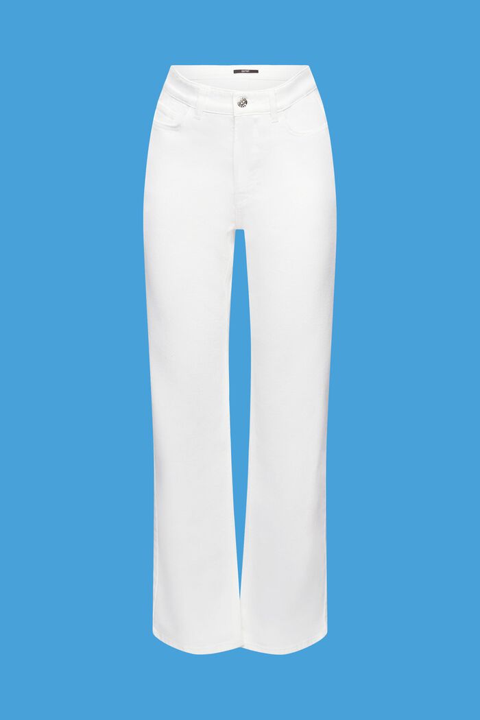 High-Rise-Jeans mit geradem Bein, WHITE, detail image number 7