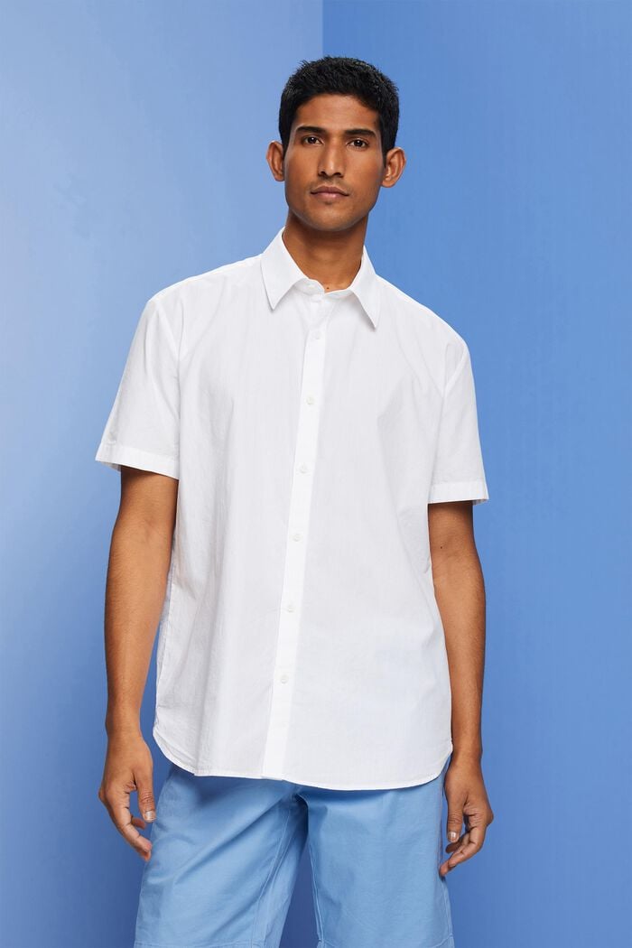 Kurzärmeliges Button-Down-Hemd, WHITE, detail image number 0