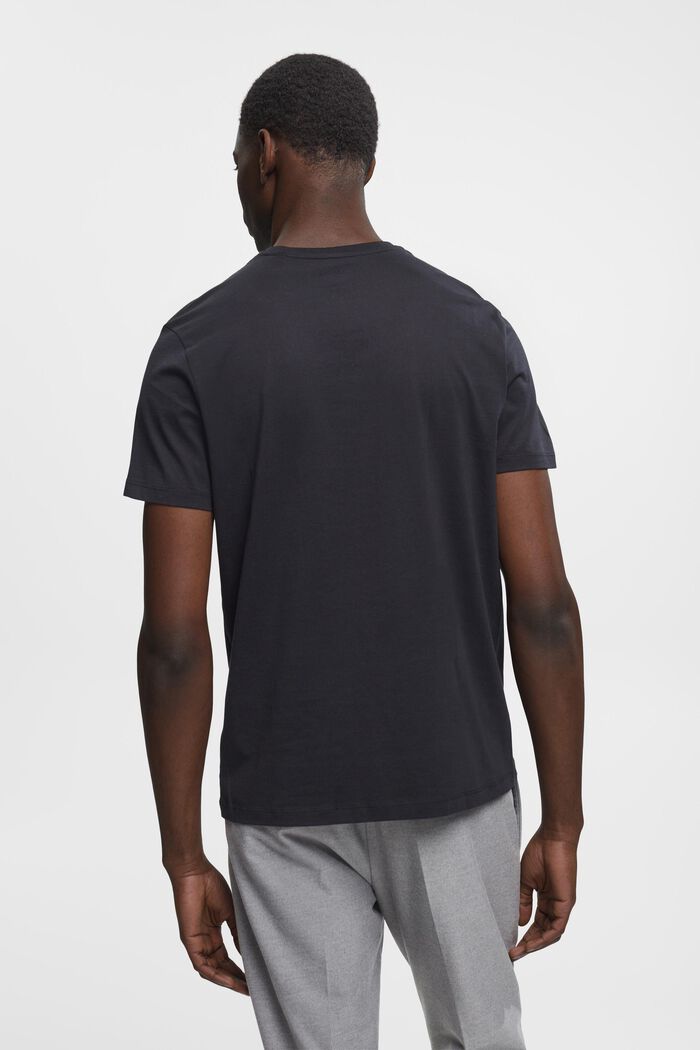 Pima-Baumwoll-T-Shirt im Slim Fit, BLACK, detail image number 3
