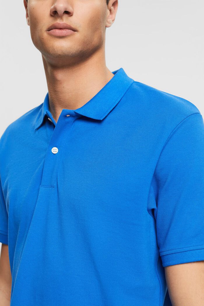 Poloshirt aus Baumwolle, BRIGHT BLUE, detail image number 1