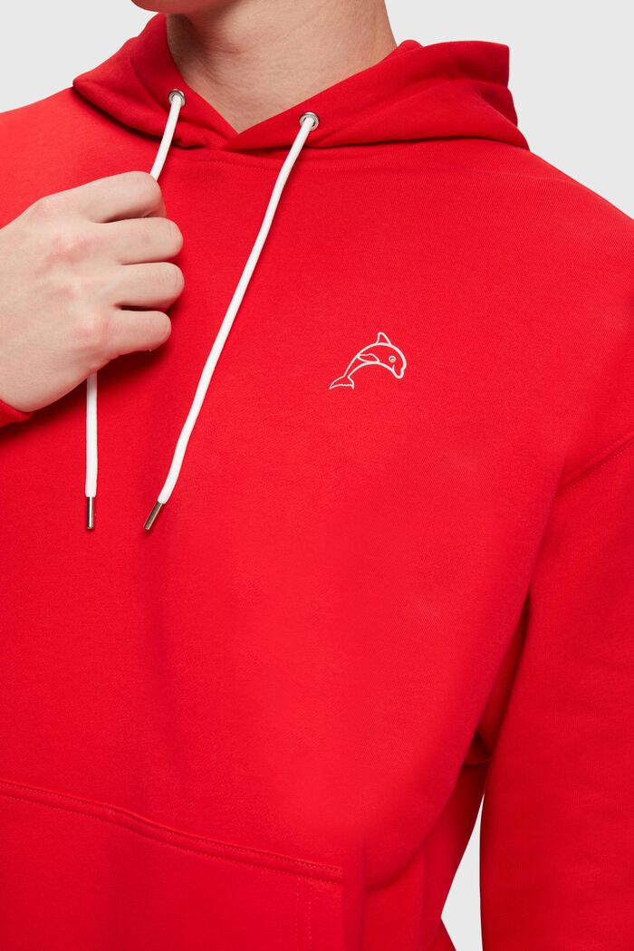 Color Dolphin Hoodie, ORANGE RED, detail image number 2