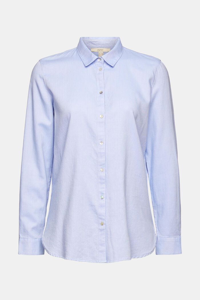 Hemd-Bluse aus 100% Baumwolle, LIGHT BLUE, detail image number 6