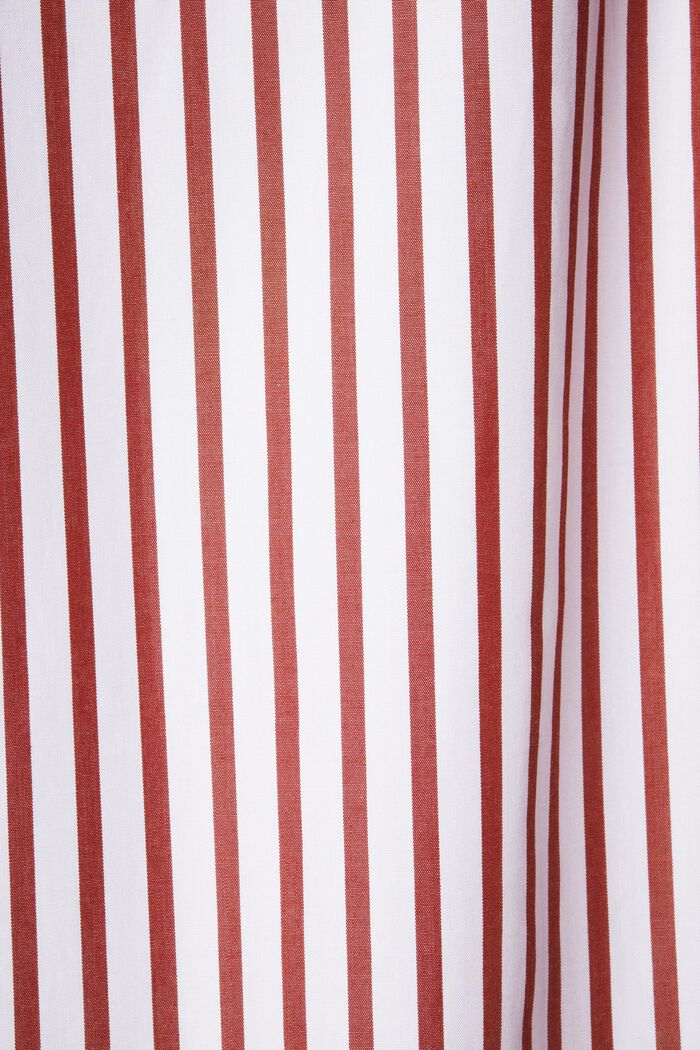 Gestreiftes Hemd aus Baumwoll-Popeline, DARK RED, detail image number 4