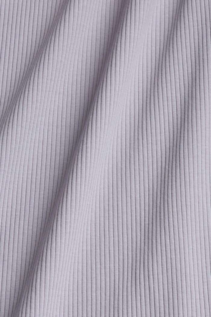 Geripptes Jersey-Nachtshirt aus Baumwolle, LIGHT BLUE LAVENDER, detail image number 4
