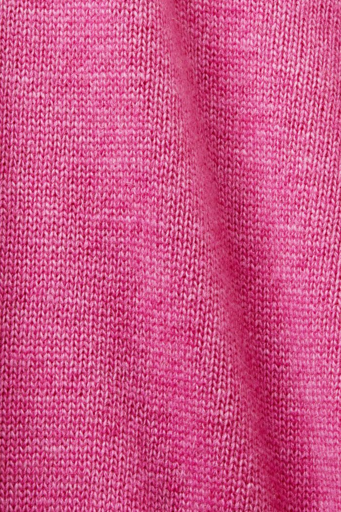 Pullover mit Stehkragen aus Wollmix, PINK FUCHSIA, detail image number 5
