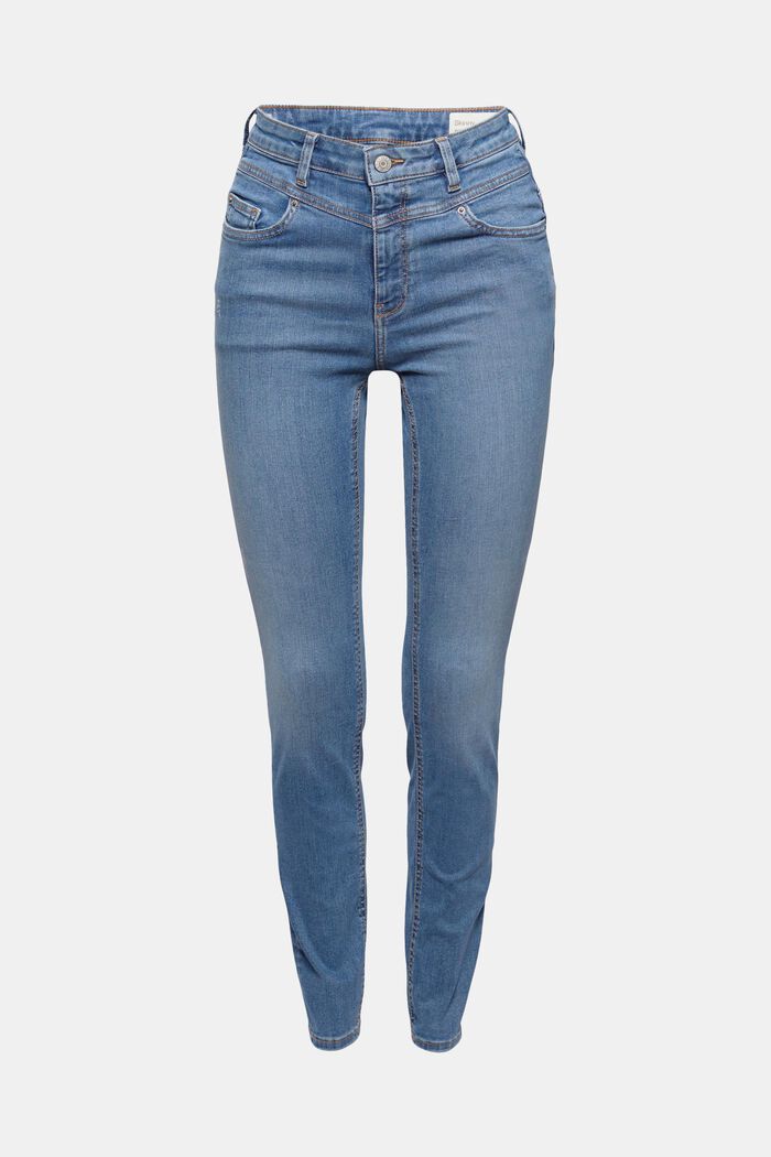 Shaping-Jeans mit hohem Bund, BLUE MEDIUM WASHED, detail image number 0