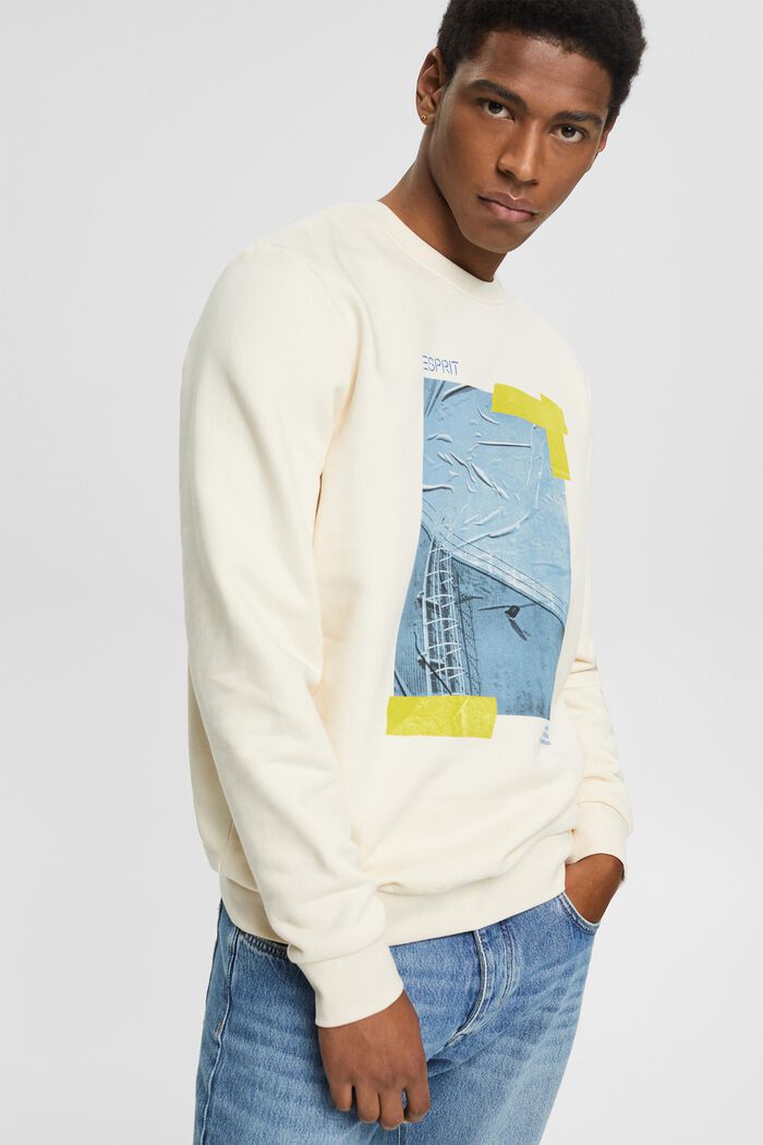 Recycelt: Sweatshirt mit Foto-Print