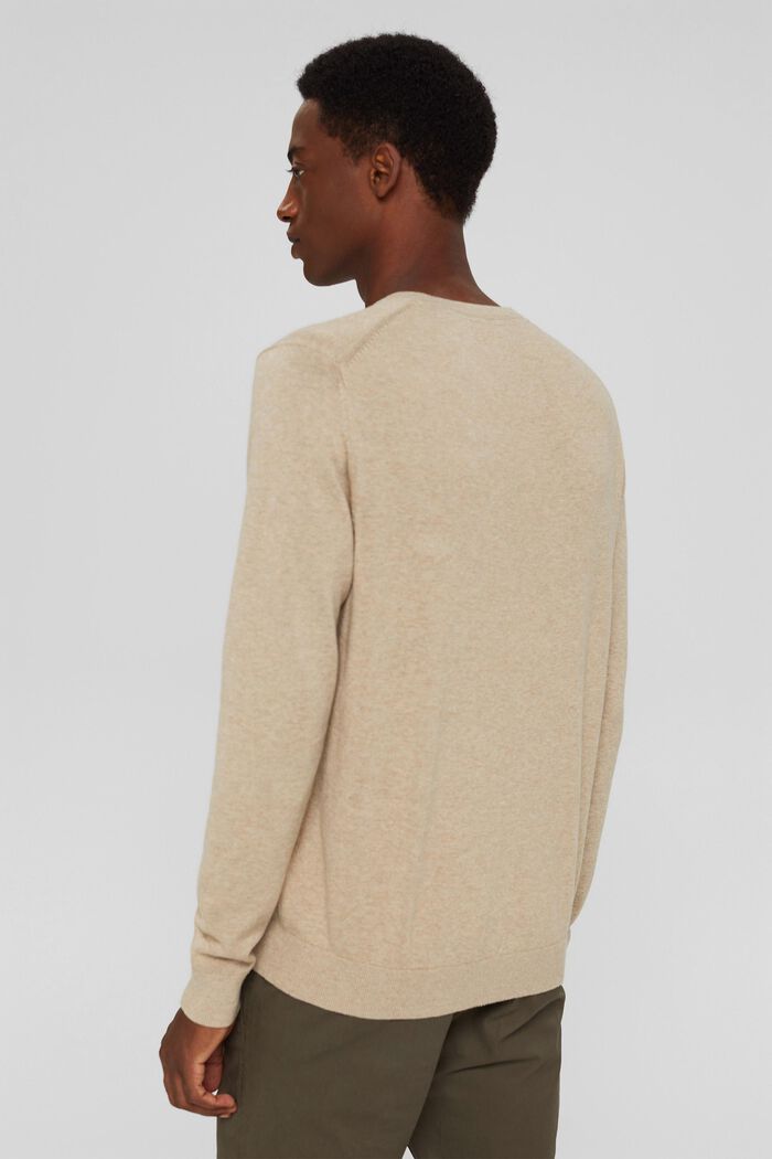 Basic Pullover aus 100% Pima Baumwolle, BEIGE, detail image number 3