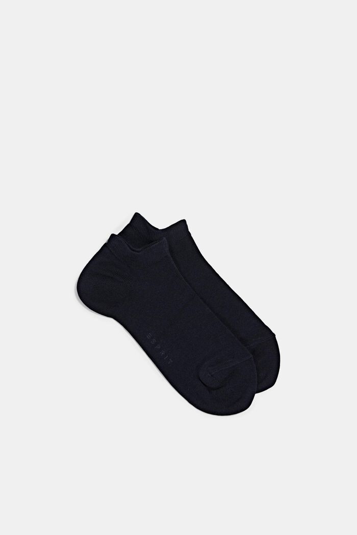 2-er Pack Sneaker-Socken, Bio-Baumwoll-Mix, MARINE, detail image number 2