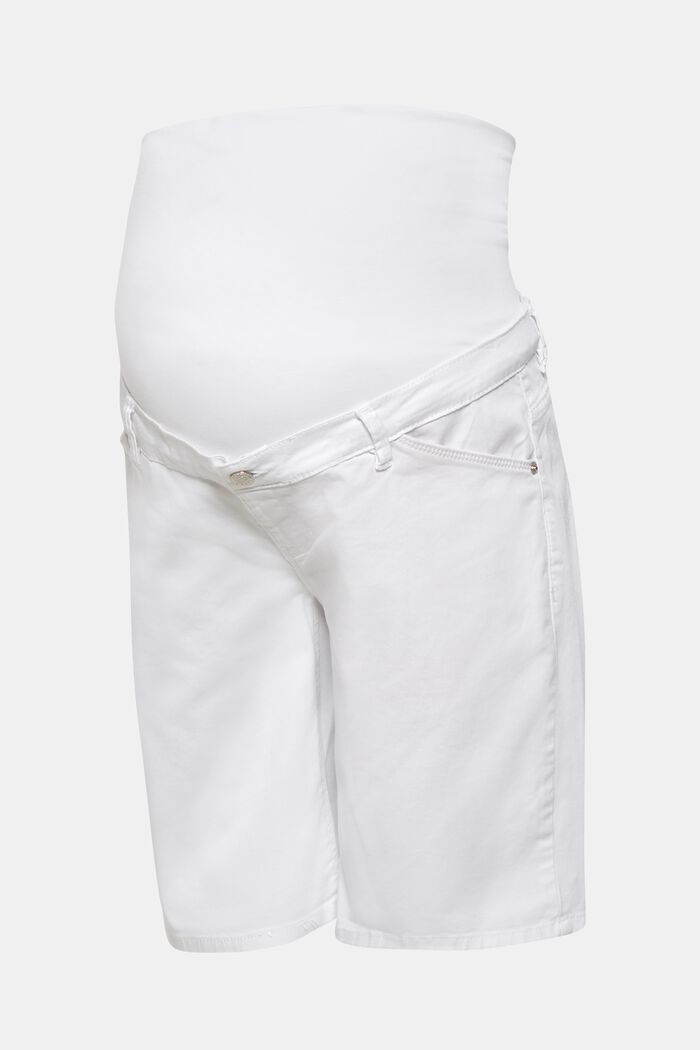 Chino-Shorts mit Unterbauchbund, WHITE, detail image number 0