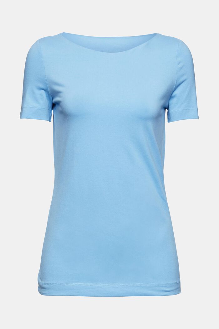 T-Shirt aus Jersey, LIGHT TURQUOISE, overview