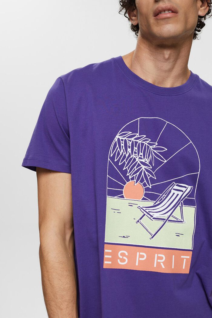 Jersey-T-Shirt mit Print, DARK PURPLE, detail image number 2