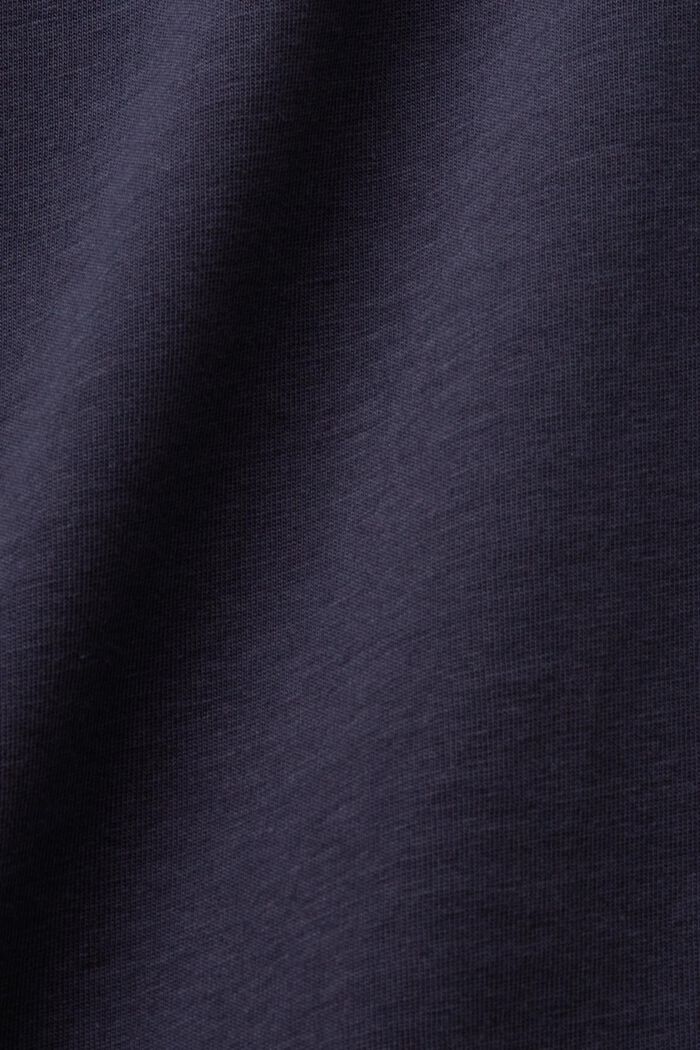 T-Shirt mit Strukturmix, 100 % Baumwolle, NAVY, detail image number 4