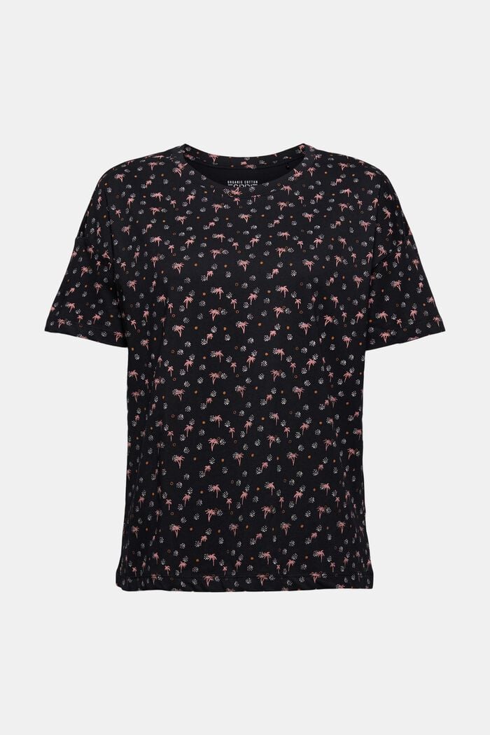 T-Shirt mit Print aus 100% Organic Cotton, BLACK, overview