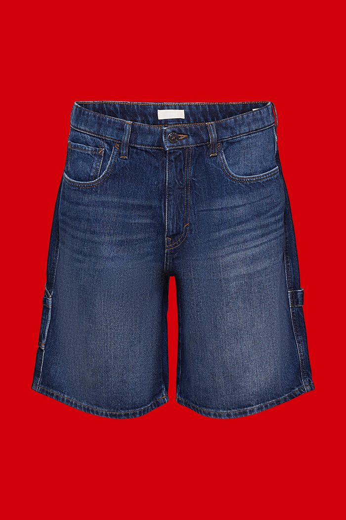 Locker geschnittene Jeansshorts, BLUE LIGHT WASHED, detail image number 5