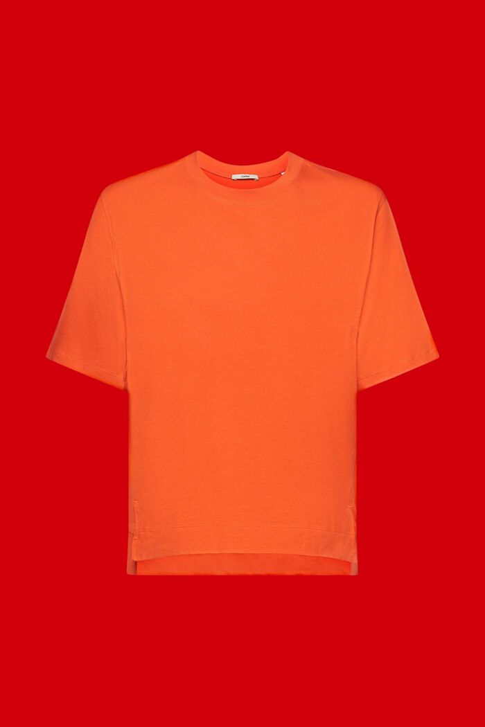 T-Shirt aus Baumwolle, ORANGE RED, detail image number 6