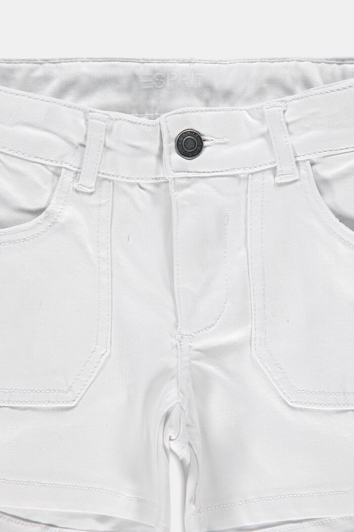 Jeans-Shorts aus Baumwoll-Stretch, WHITE, detail image number 2