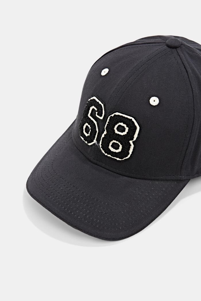 Baseball Cap mit Frottee Patch, NEW BLACK, detail image number 1