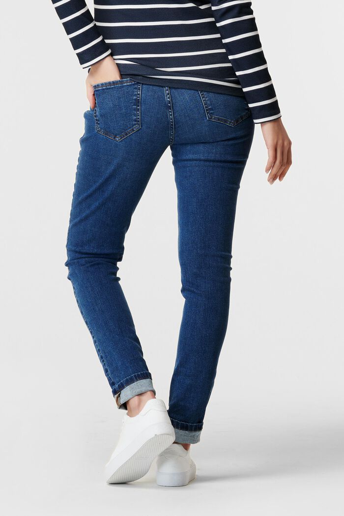 Jeans mit Überbauchbund, organische Baumwolle, BLUE MEDIUM WASHED, detail image number 1