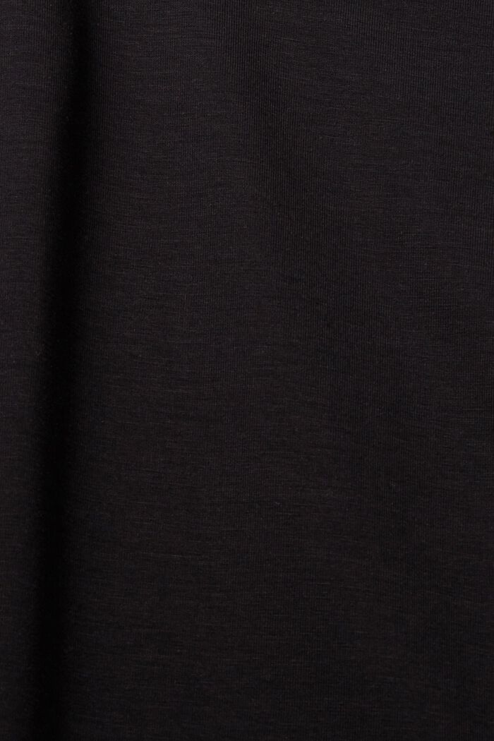 T-Shirt mit V-Ausschnitt, TENCEL™, BLACK, detail image number 1