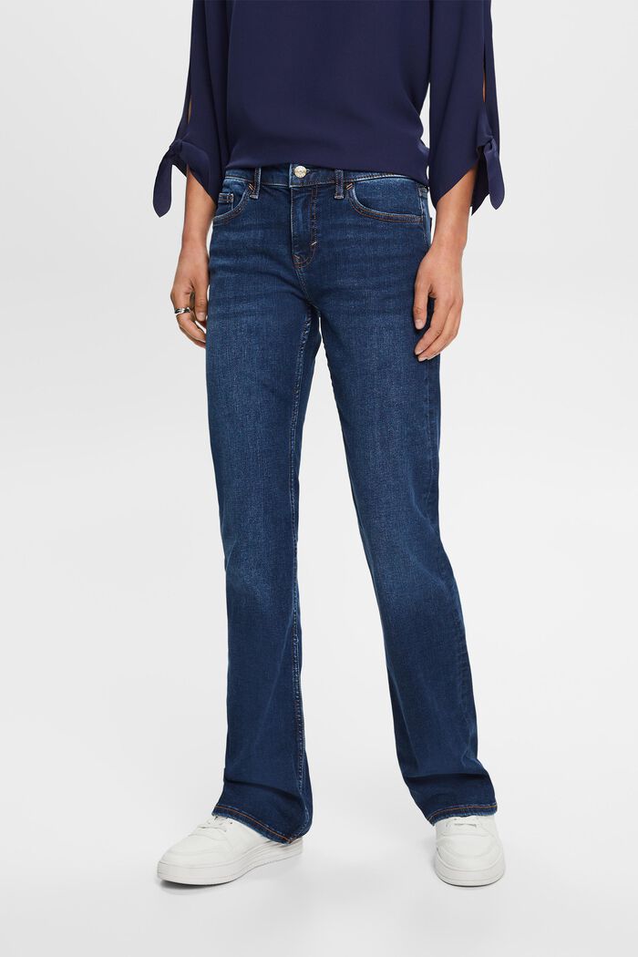 Bootcut Jeans mit mittlerer Bundhöhe, BLUE LIGHT WASHED, detail image number 0