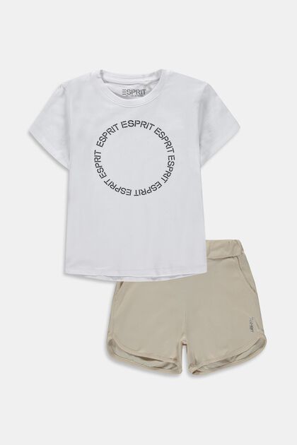 Gemischtes Set: T-Shirt und Shorts, WHITE, overview