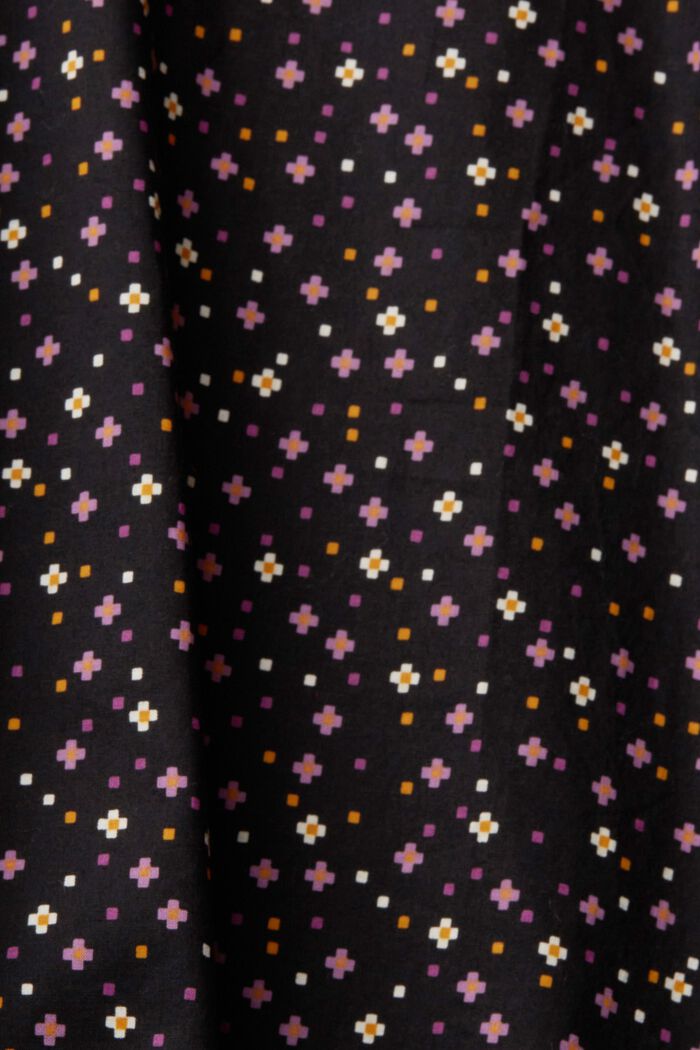 Bluse mit Muster, Bio-Baumwolle, BLACK, detail image number 4