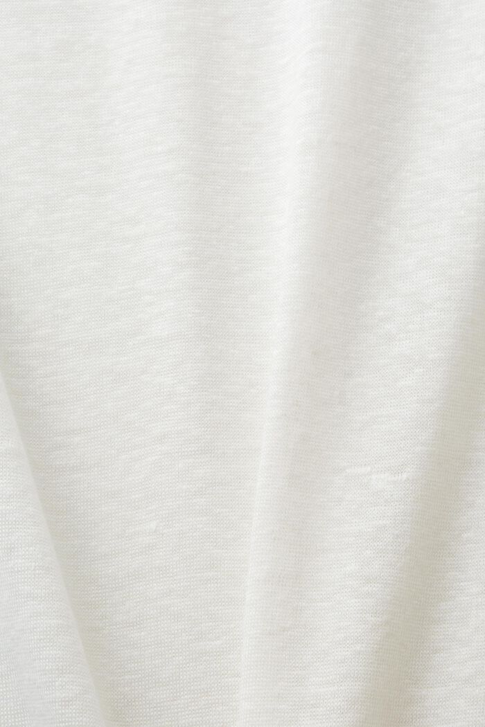 Leinen-T-Shirt, OFF WHITE, detail image number 5