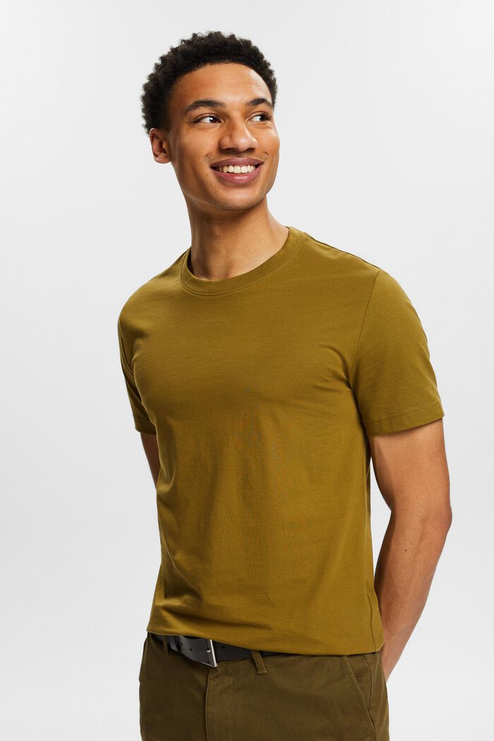 T-Shirt aus Bio-Baumwoll-Jersey, OLIVE, detail image number 0