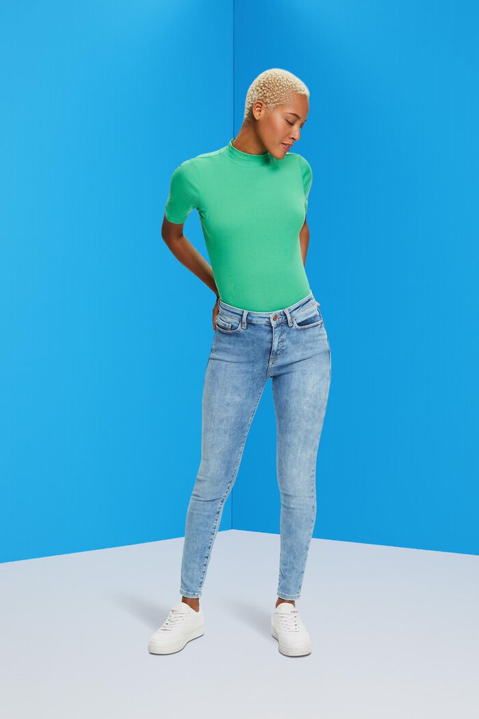 Stretch-Jeans mit Skinny-Fit, BLUE LIGHT WASHED, detail image number 5