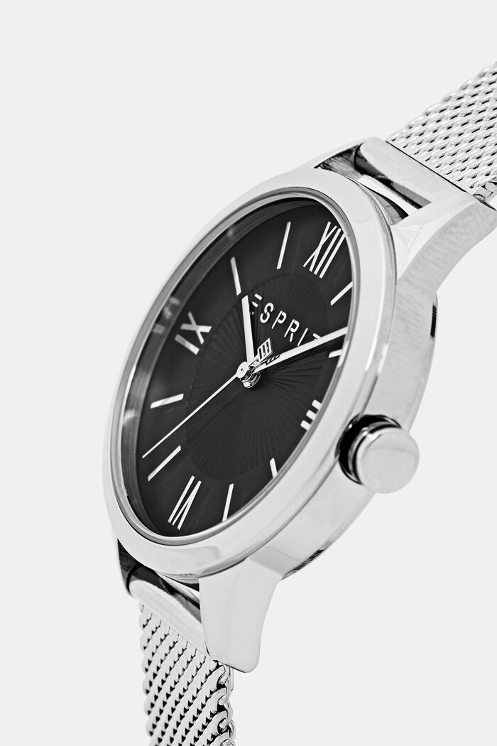 Uhr mit Mesh Armband, SILVER, detail image number 1