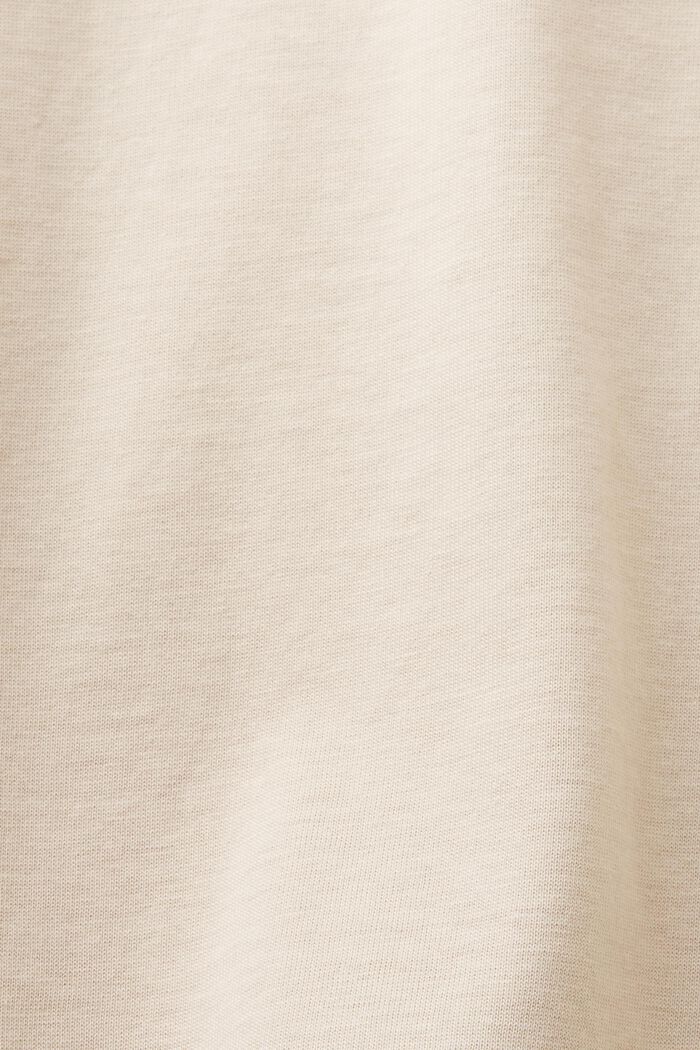Baumwoll-T-Shirt mit Rundhalsausschnitt, LIGHT TAUPE, detail image number 1