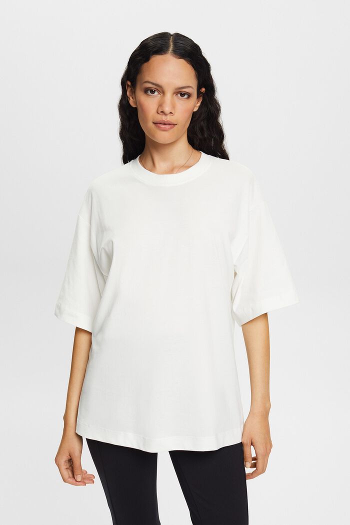 Oversized T-Shirt aus Baumwolle, OFF WHITE, detail image number 0