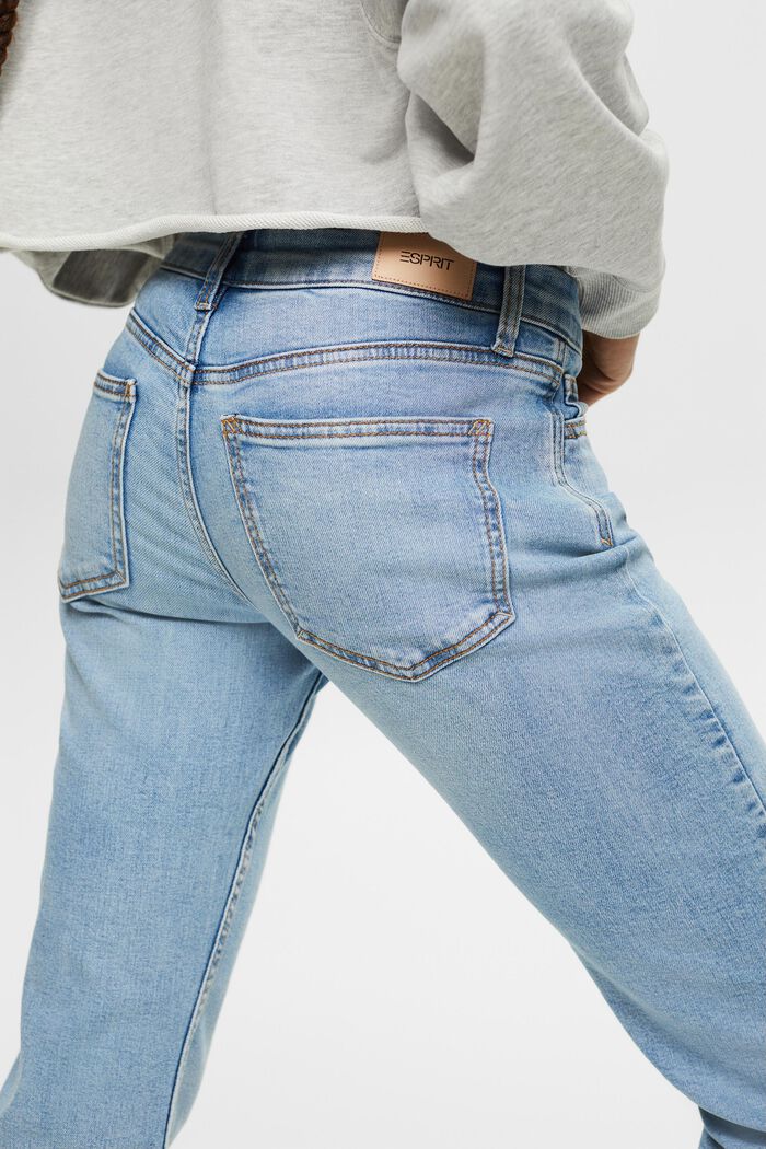 Ankle-Jeans – gerade Passform, mittelhoher Bund, BLUE LIGHT WASHED, detail image number 4