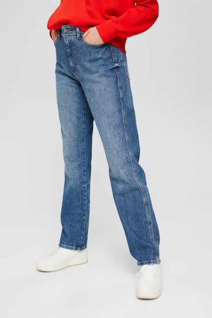 Jeans mit geradem Bein, BLUE MEDIUM WASHED, overview