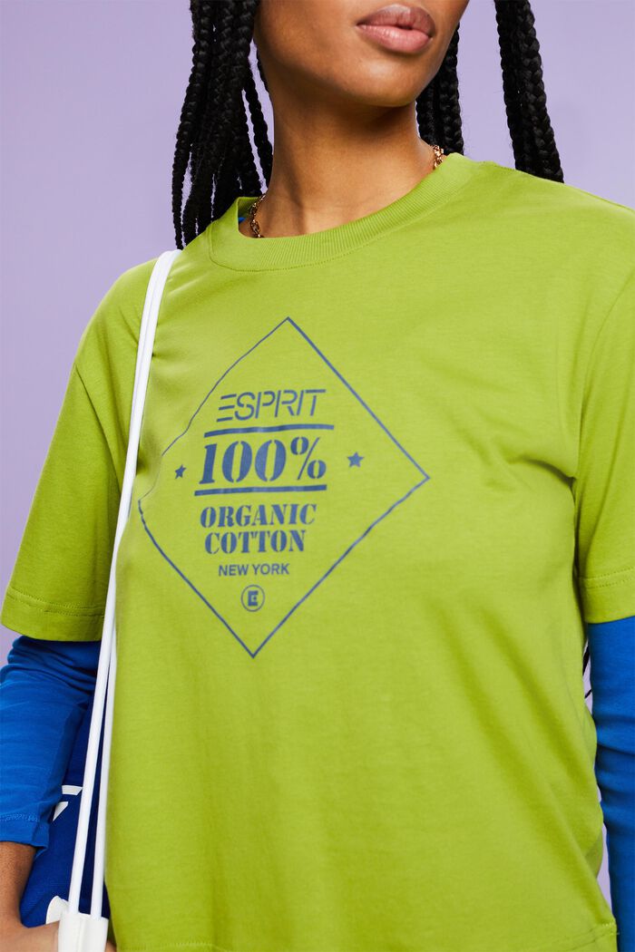 T-Shirt aus Bio-Baumwolle mit Print, LEAF GREEN, detail image number 3