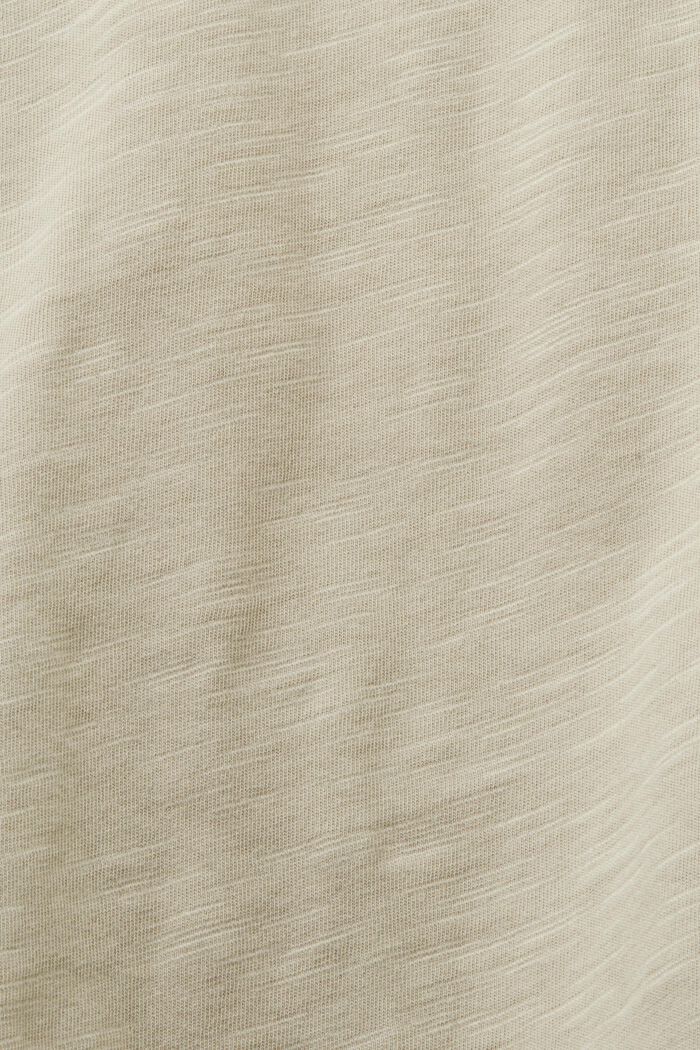 Baumwoll-T-Shirt mit V-Ausschnitt, DUSTY GREEN, detail image number 5